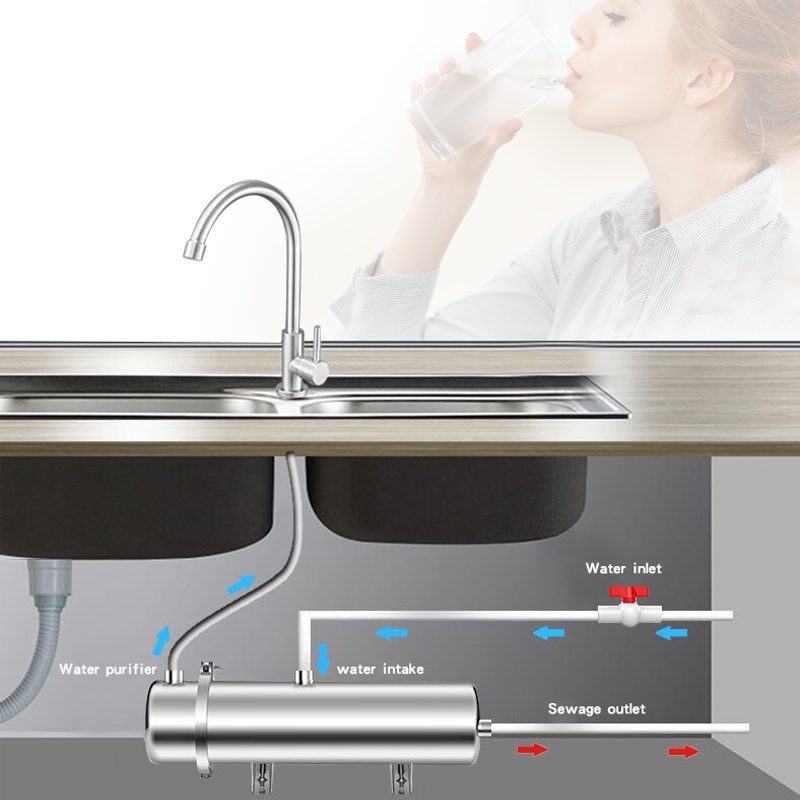 Stainless Steel water purifier under sink installation