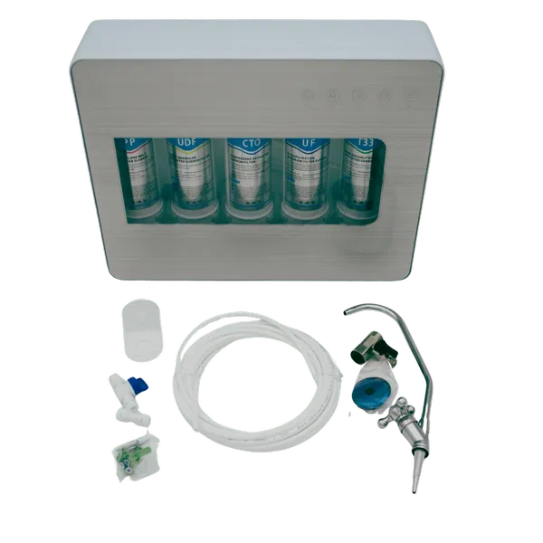 Aqua Cares UF-05B water purifier with faucet, tubing and installation fittings