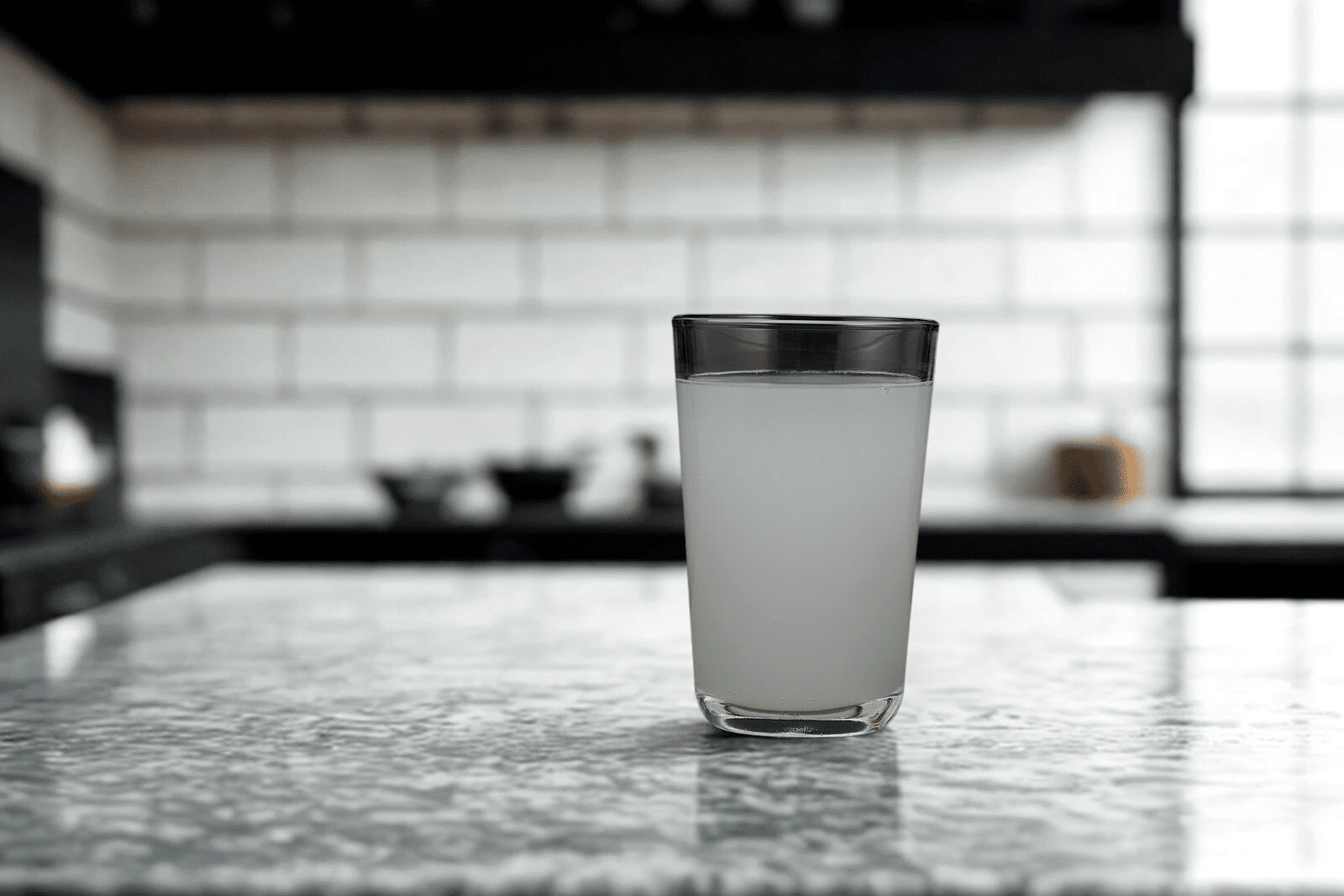 Cloudy water caused by trapped air after filter replacement or purifier installation
