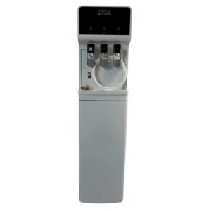 White INV-LS-31-WUF standing UF water purifier with water tubing and connection fittings