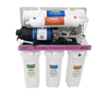Front detail of RO-90G purifier with three all-white prefilter housings