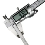White PE water pipe with digital caliper displaying 9.20 mm