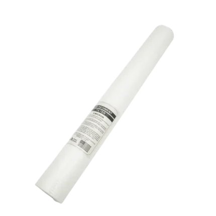FLT-PP-20 white 20-inch polypropylene sediment cartridge in an angled view