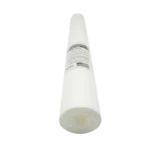 FLT-PP-20 polypropylene sediment cartridge showing its circular end and centre opening